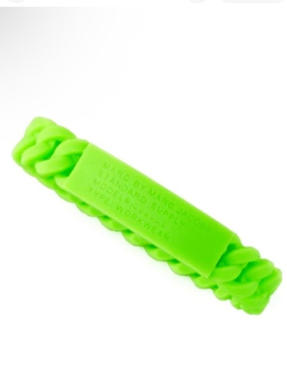 Marc by Marc Jacobs Neon Green Silicone Braided Bracelet New
